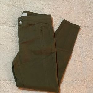 Dark green sateen pants